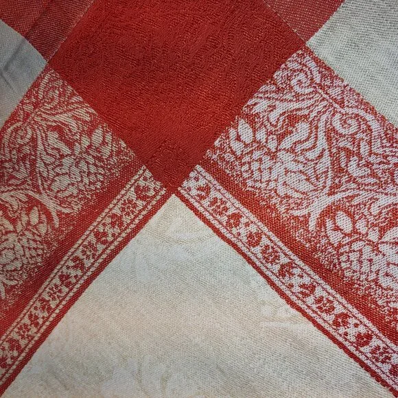 Williams Sonoma Jacquard Cotton Linen Blend Tablecloth 67x103 RUSSIA - Picture 7 of 10